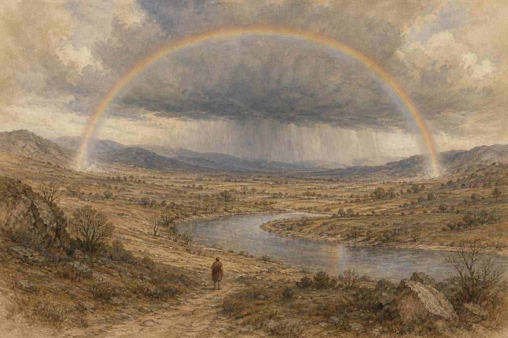 THE RAINBOW. Complete modern editorial illustration created specifically for this chapter.