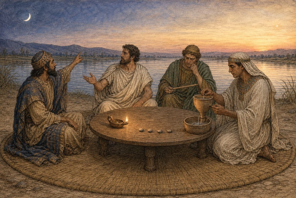 OF THE MODE IN WHICH THE DAYS ARE COMPUTED. Complete modern editorial illustration created specifically for this chapter.