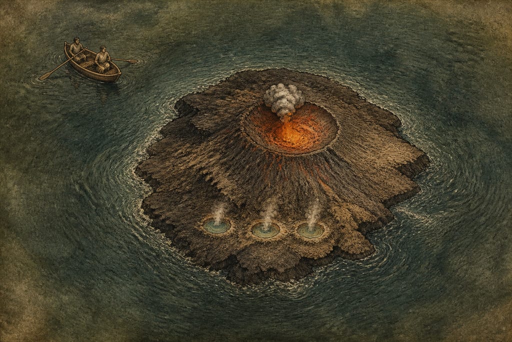 LANDS WHICH HAVE BEEN SEPARATED BY THE SEA. Complete modern editorial illustration created specifically for this chapter.