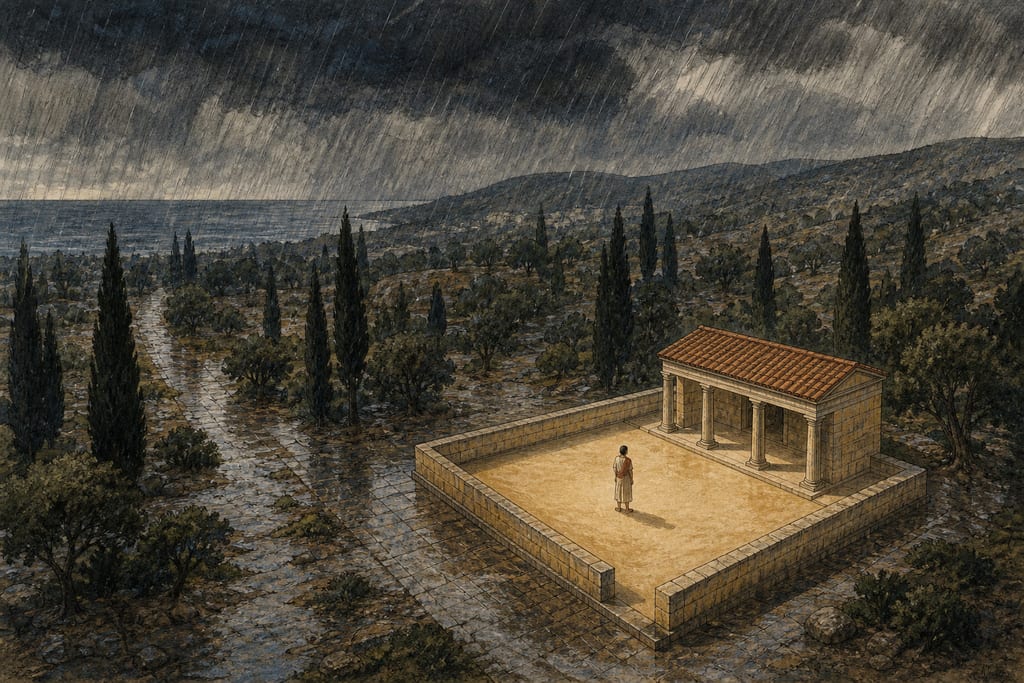 PLACES IN WHICH IT NEVER RAINS. Complete modern editorial illustration created specifically for this chapter.