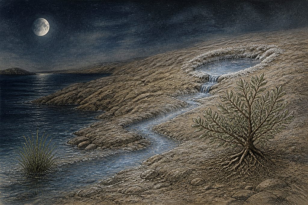 WHY THE SEA IS SALT. Complete modern editorial illustration created specifically for this chapter.