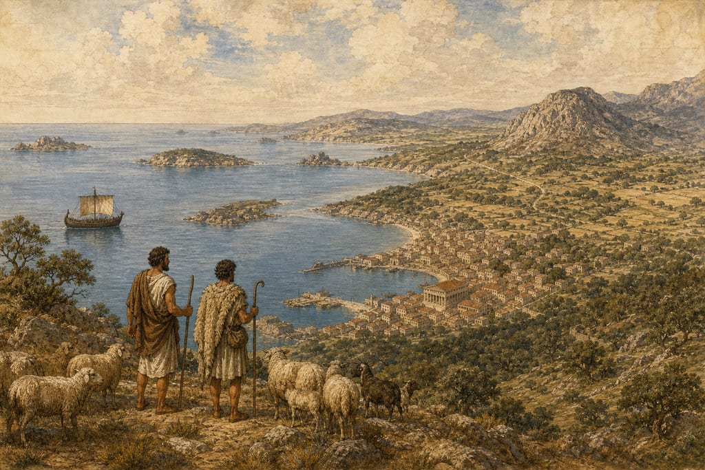 SARDINIA. Complete modern editorial illustration created specifically for this chapter.
