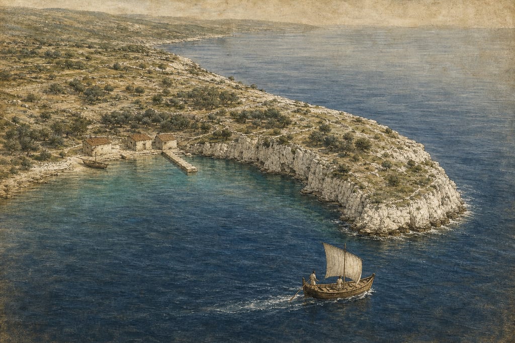 ISTRIA, ITS PEOPLE AND LOCALITY. Complete modern editorial illustration created specifically for this chapter.