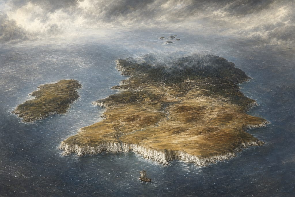 BRITANNIA. Complete modern editorial illustration created specifically for this chapter.
