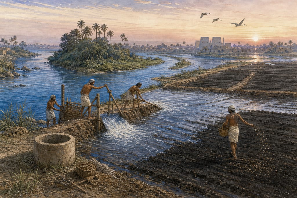 EGYPT AND THEBAIS. Complete modern editorial illustration created specifically for this chapter.