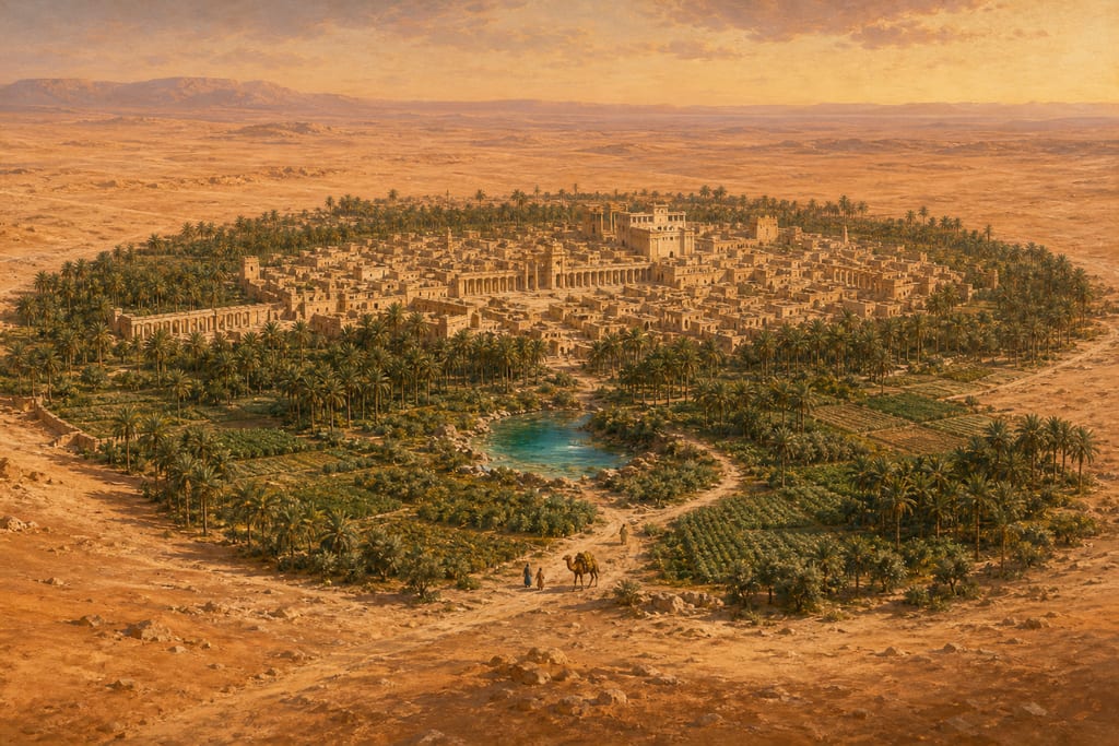 SYRIA UPON THE EUPHRATES. Complete modern editorial illustration created specifically for this chapter.