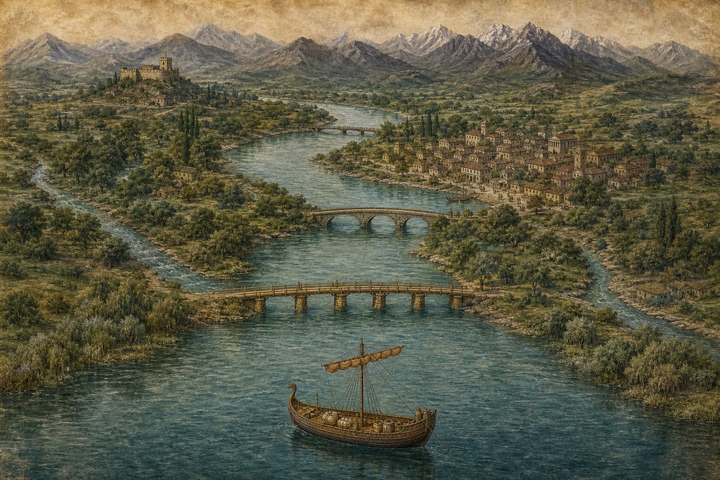 THE REGION OF THEMISCYRA, AND THE NATIONS THEREIN. Complete modern editorial illustration created specifically for this chapter.