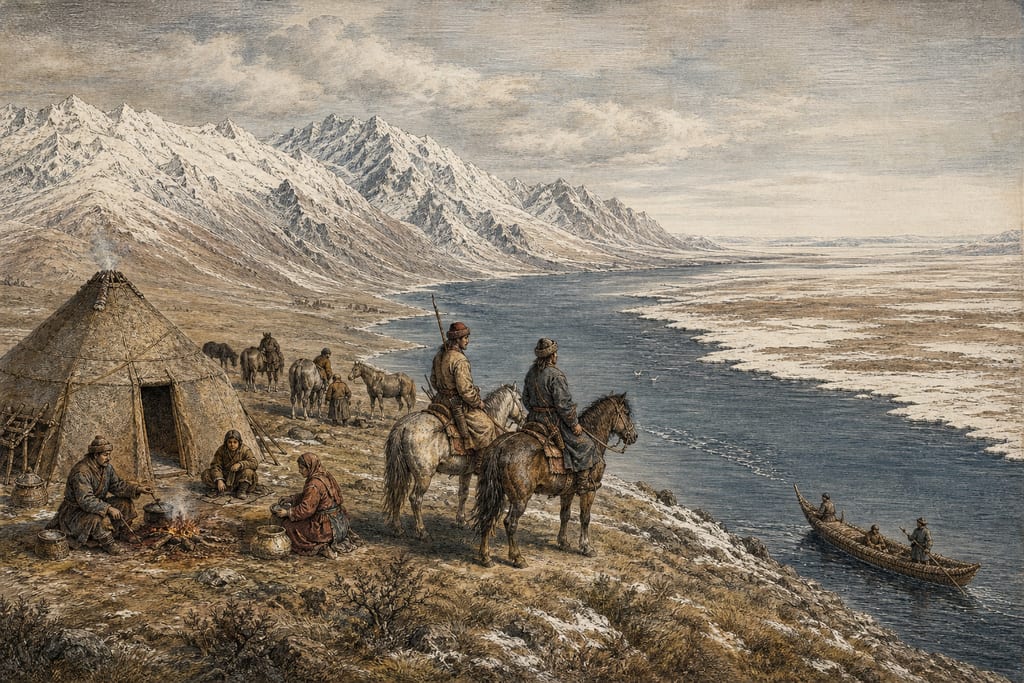 NATIONS IN THE VICINITY OF THE SCYTHIAN OCEAN. Complete modern editorial illustration created specifically for this chapter.