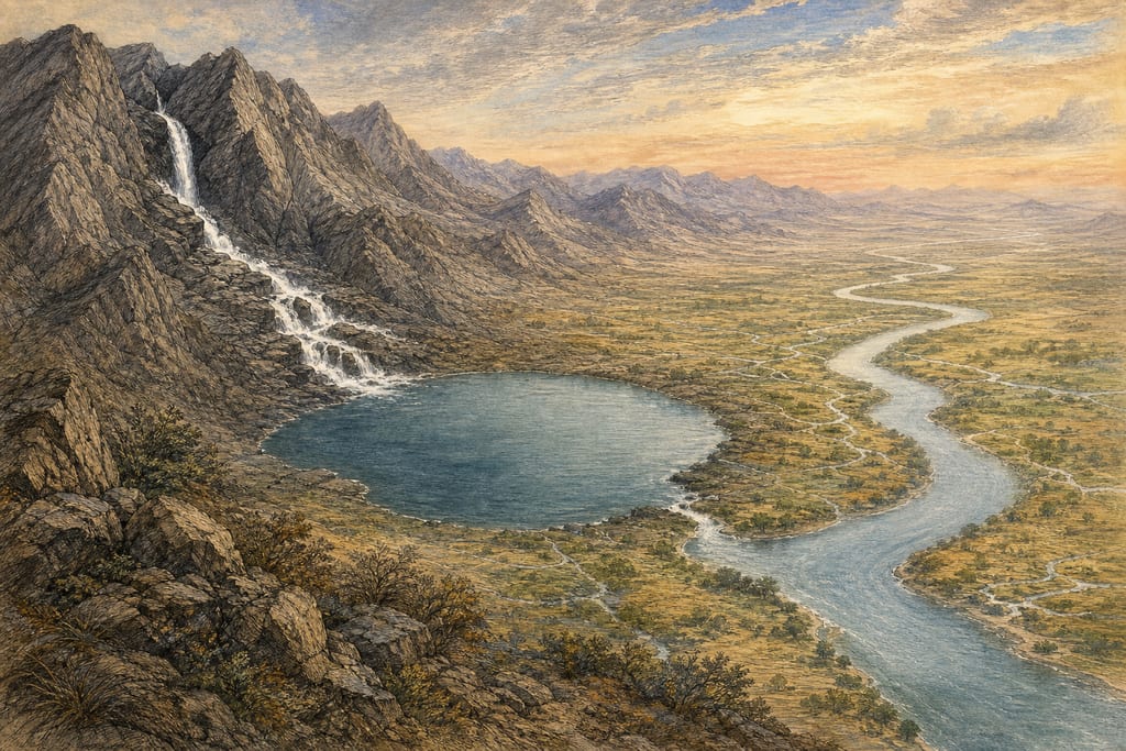 THE GANGES. Complete modern editorial illustration created specifically for this chapter.