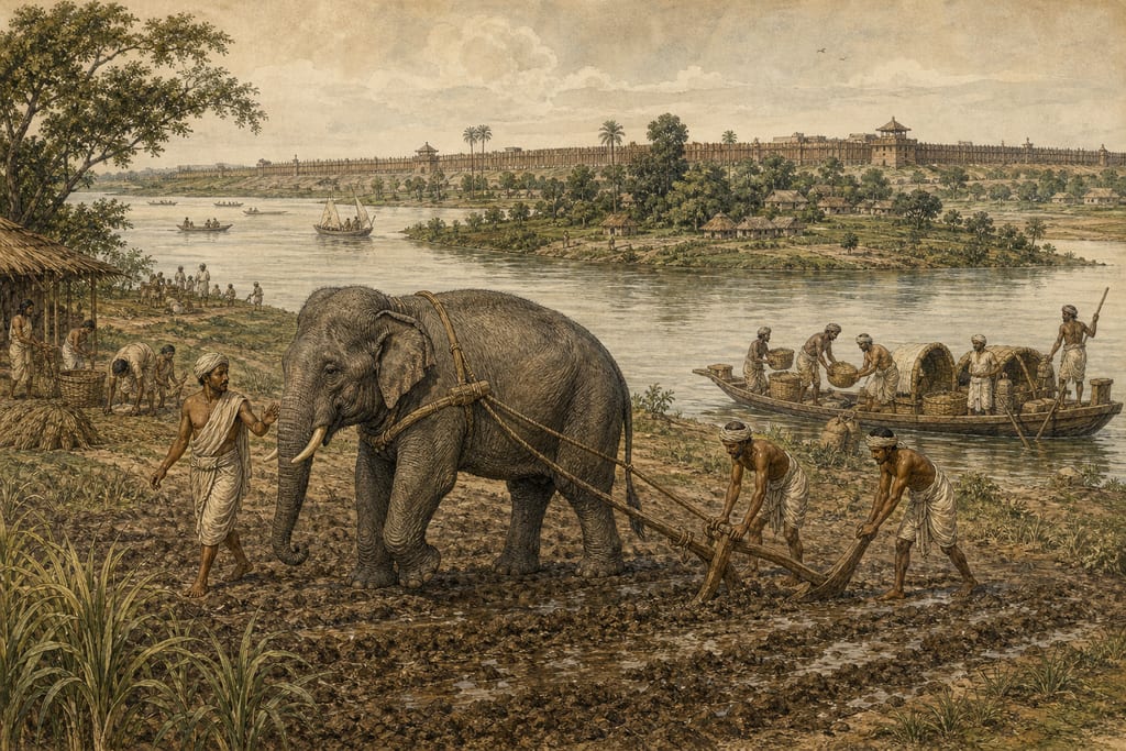 THE GANGES. Complete modern editorial illustration created specifically for this chapter.