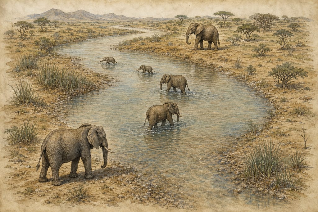 THE INSTINCT OF WILD ANIMALS IN PERCEIVING DANGER. Complete modern editorial illustration created specifically for this chapter.