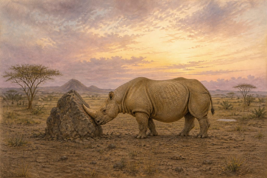 THE RHINOCEROS. Complete modern editorial illustration created specifically for this chapter.