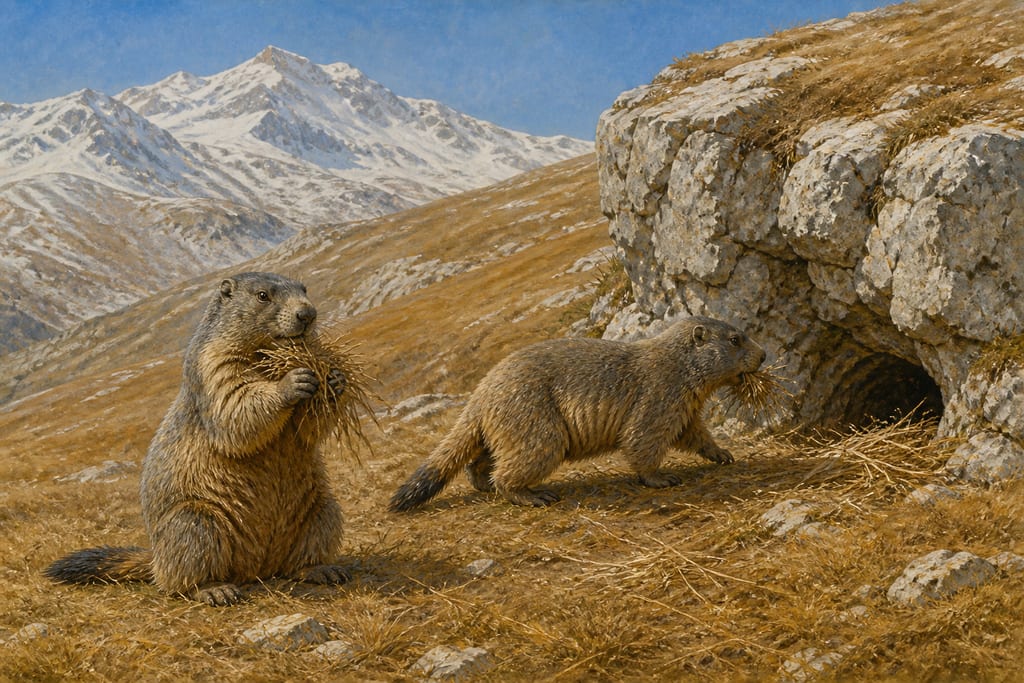 THE MICE OF PONTUS AND OF THE ALPS. Complete modern editorial illustration created specifically for this chapter.