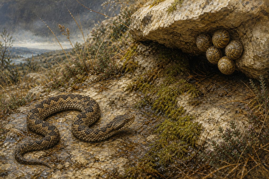 VIPERS AND SNAILS. Complete modern editorial illustration created specifically for this chapter.