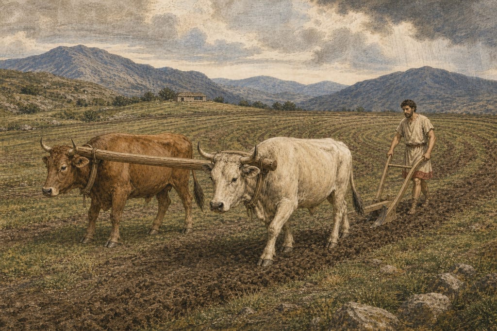 OXEN; THEIR GENERATION. Complete modern editorial illustration created specifically for this chapter.