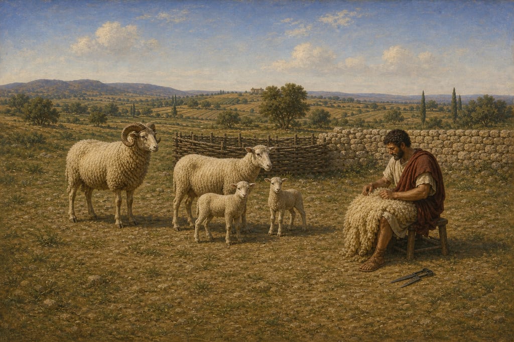 SHEEP, AND THEIR PROPAGATION. Complete modern editorial illustration created specifically for this chapter.