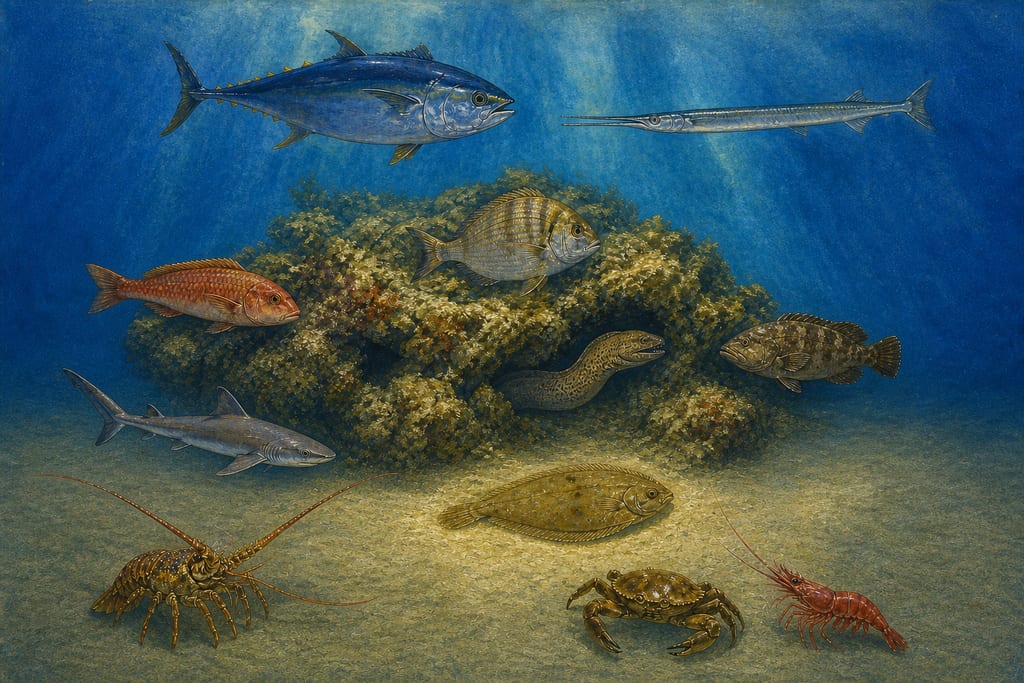 HOW MANY KINDS OF FISH THERE ARE. Complete modern editorial illustration created specifically for this chapter.