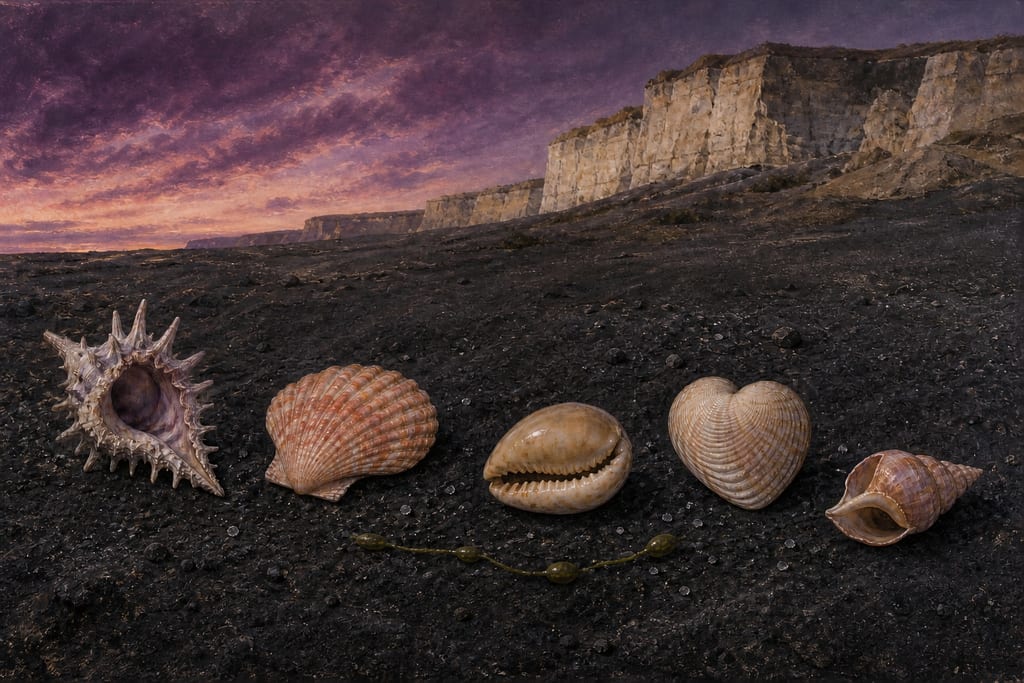 VARIOUS KINDS OF SHELL-FISH. Complete modern editorial illustration created specifically for this chapter.