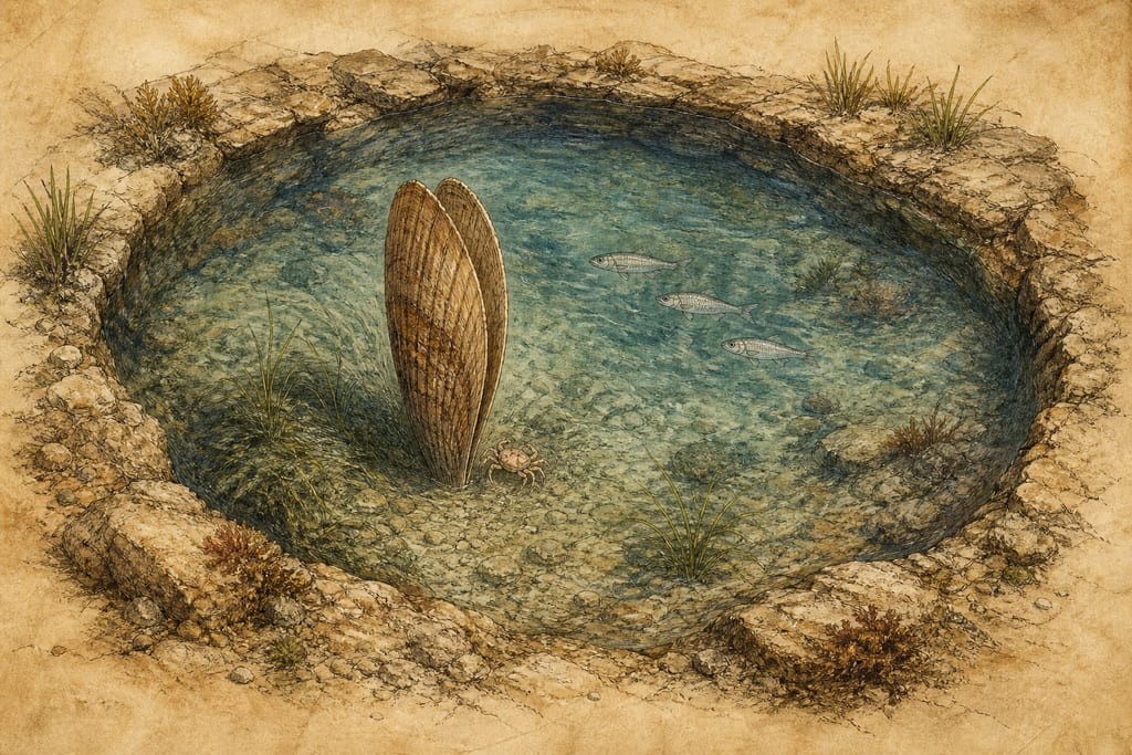 THE PINNA, AND THE PINNOTHERES. Complete modern editorial illustration created specifically for this chapter.