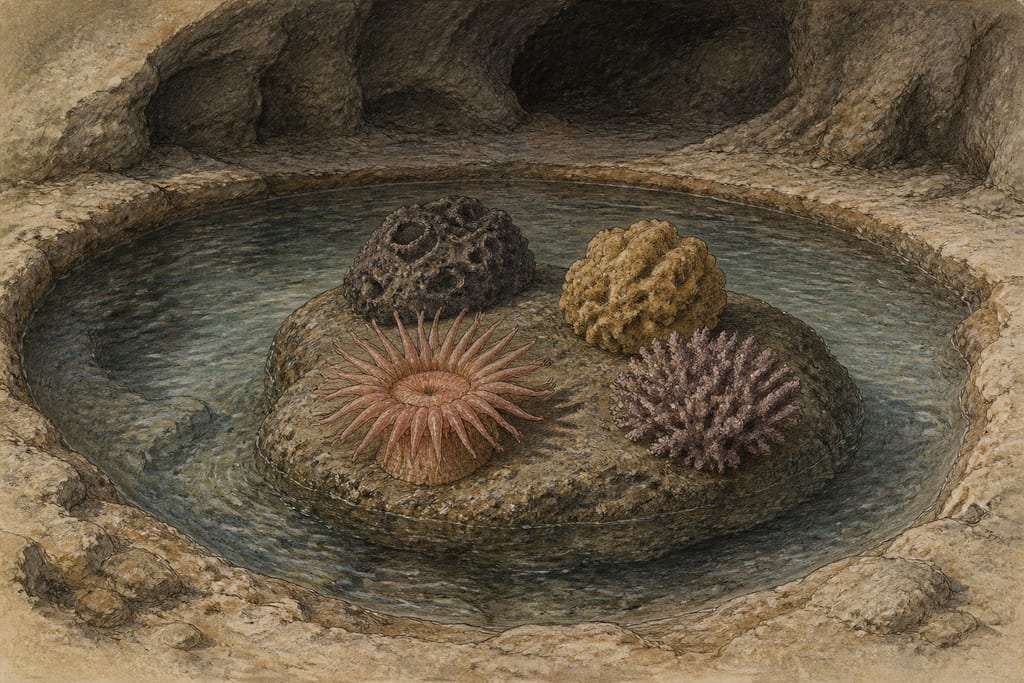 BODIES WHICH HAVE A THIRD NATURE, THAT OF THE ANIMAL AND VEGETABLE COMBINED—THE SEA-NETTLE. Complete modern editorial illustration created specifically for this chapter.