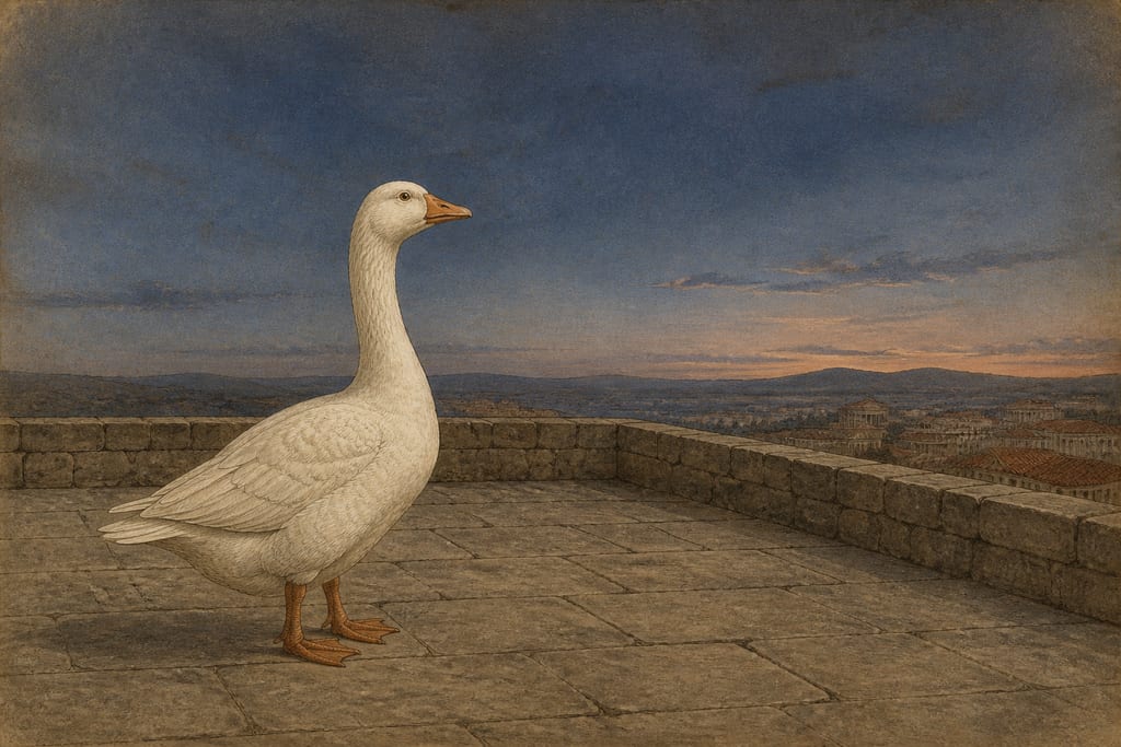 THE GOOSE. Complete modern editorial illustration created specifically for this chapter.