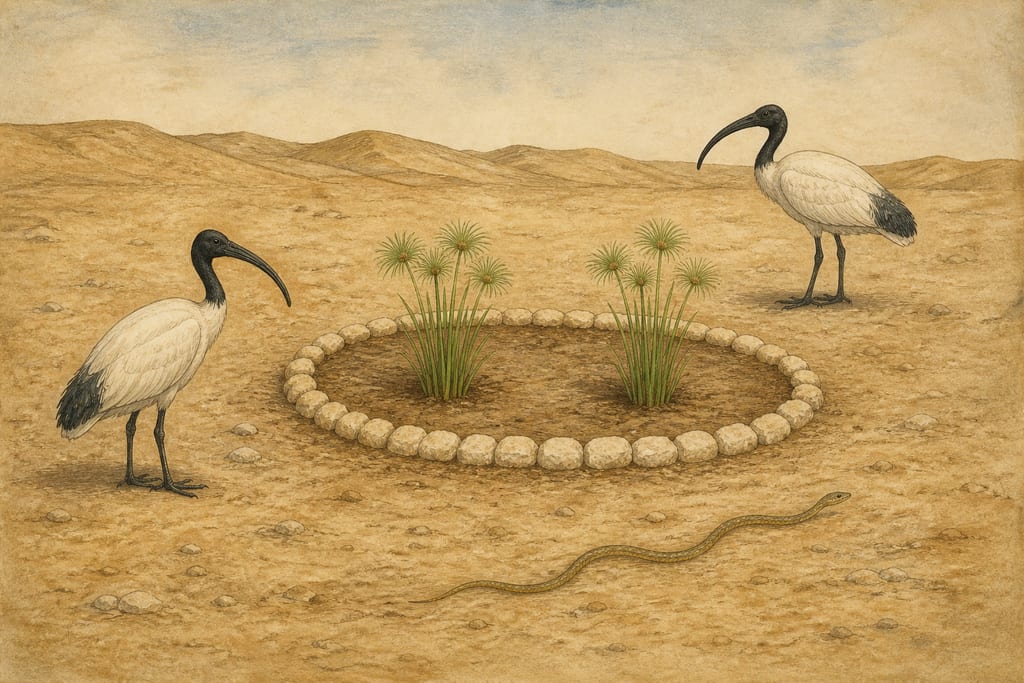 THE IBIS. Complete modern editorial illustration created specifically for this chapter.