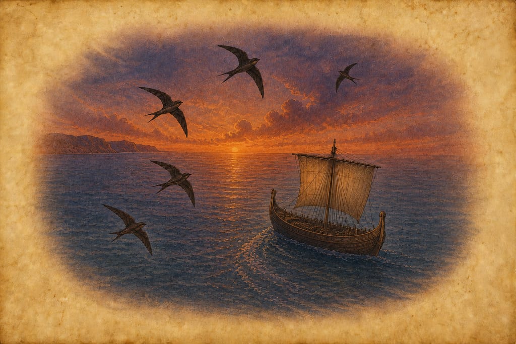 THE BIRDS CALLED APODES, OR CYPSELI. Complete modern editorial illustration created specifically for this chapter.