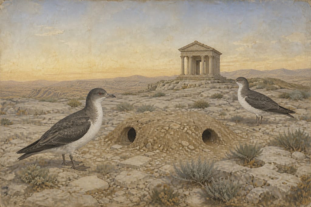 THE BIRDS OF DIOMEDES. Complete modern editorial illustration created specifically for this chapter.