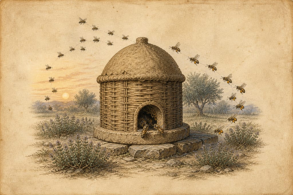 THE MODE IN WHICH BEES WORK. Complete modern editorial illustration created specifically for this chapter.