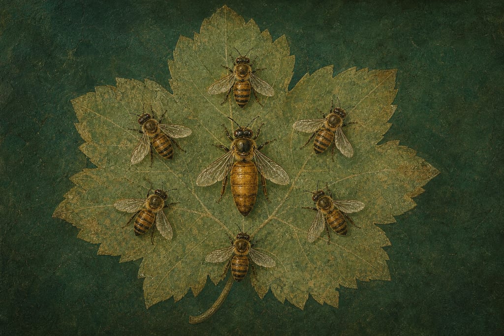 THE MODE OF GOVERNMENT OF THE BEES. Complete modern editorial illustration created specifically for this chapter.