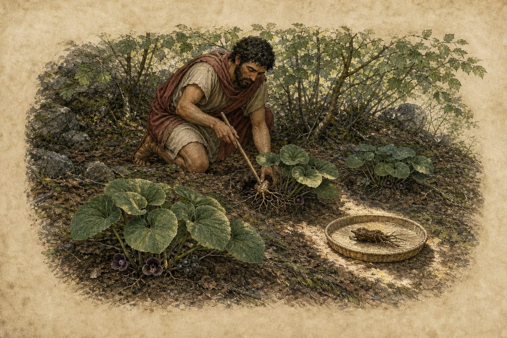 ASARUM, OR FOAL-FOOT. Complete modern editorial illustration created specifically for this chapter.