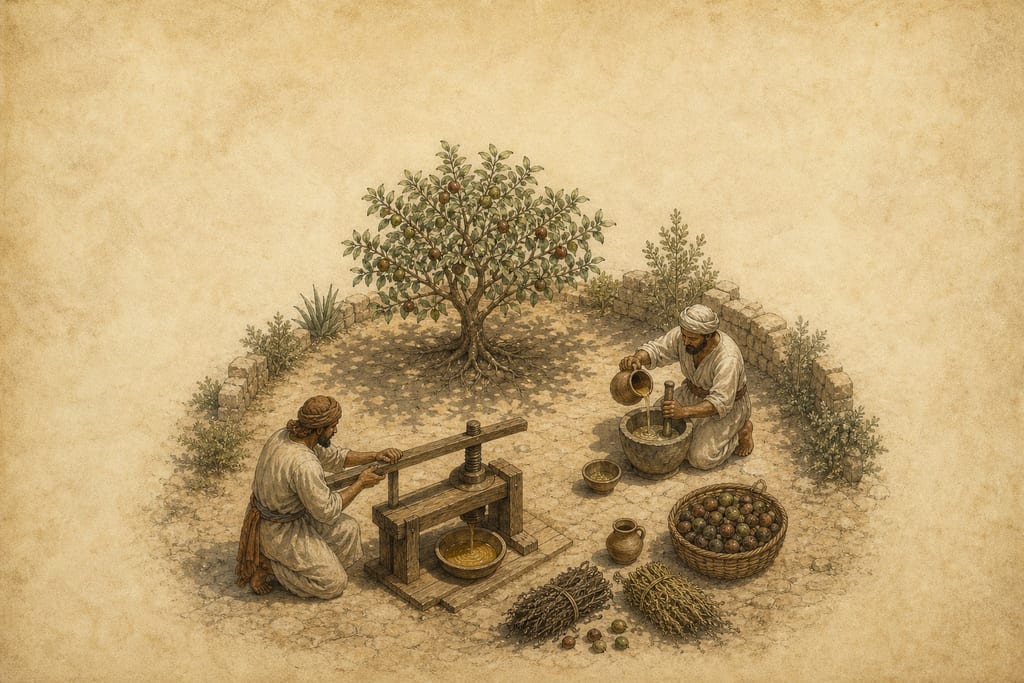 SERICHATUM AND GABALIUM. Complete modern editorial illustration created specifically for this chapter.
