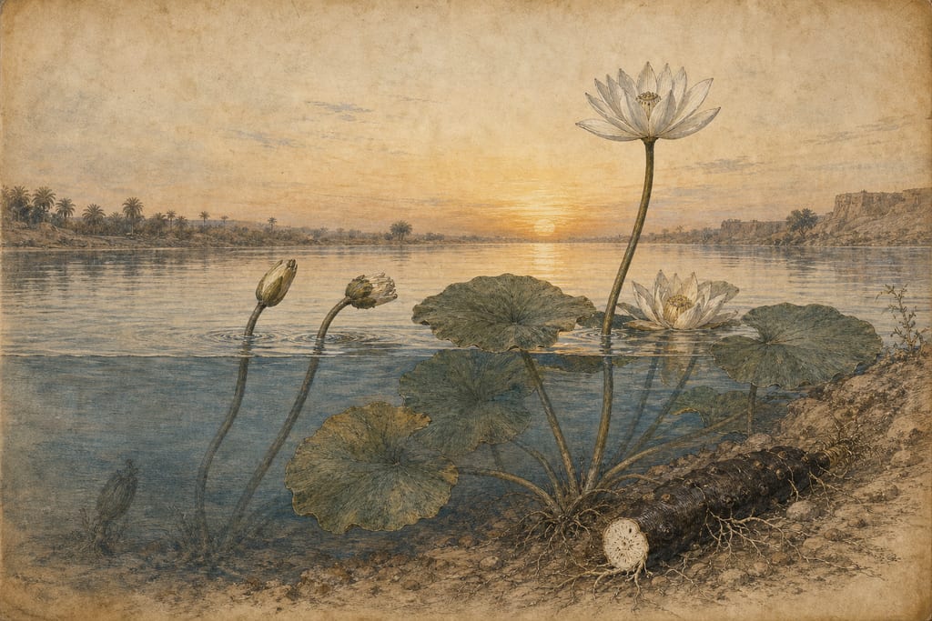 THE LOTUS. Complete modern editorial illustration created specifically for this chapter.