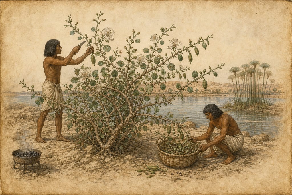 THE CAPPARIS OR CYNOSBATON, OTHERWISE OPHIOSTAPHYLE. Complete modern editorial illustration created specifically for this chapter.