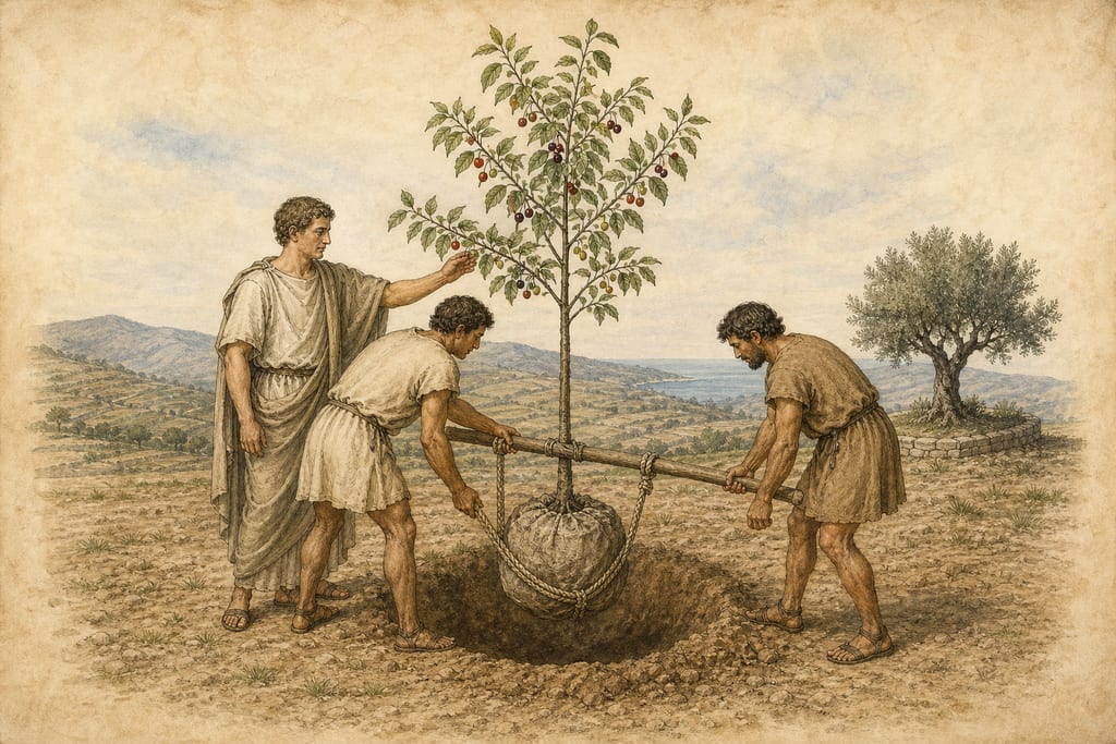 NINE VARIETIES OF THE CHERRY. Complete modern editorial illustration created specifically for this chapter.