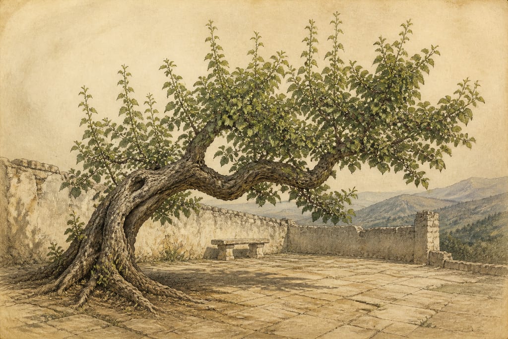 WHICH TREES BECOME OLD WITH THE GREATEST RAPIDITY, AND WHICH MOST SLOWLY. Complete modern editorial illustration created specifically for this chapter.