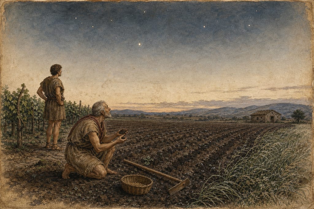 POINTS TO BE OBSERVED IN BUYING LAND. Complete modern editorial illustration created specifically for this chapter.