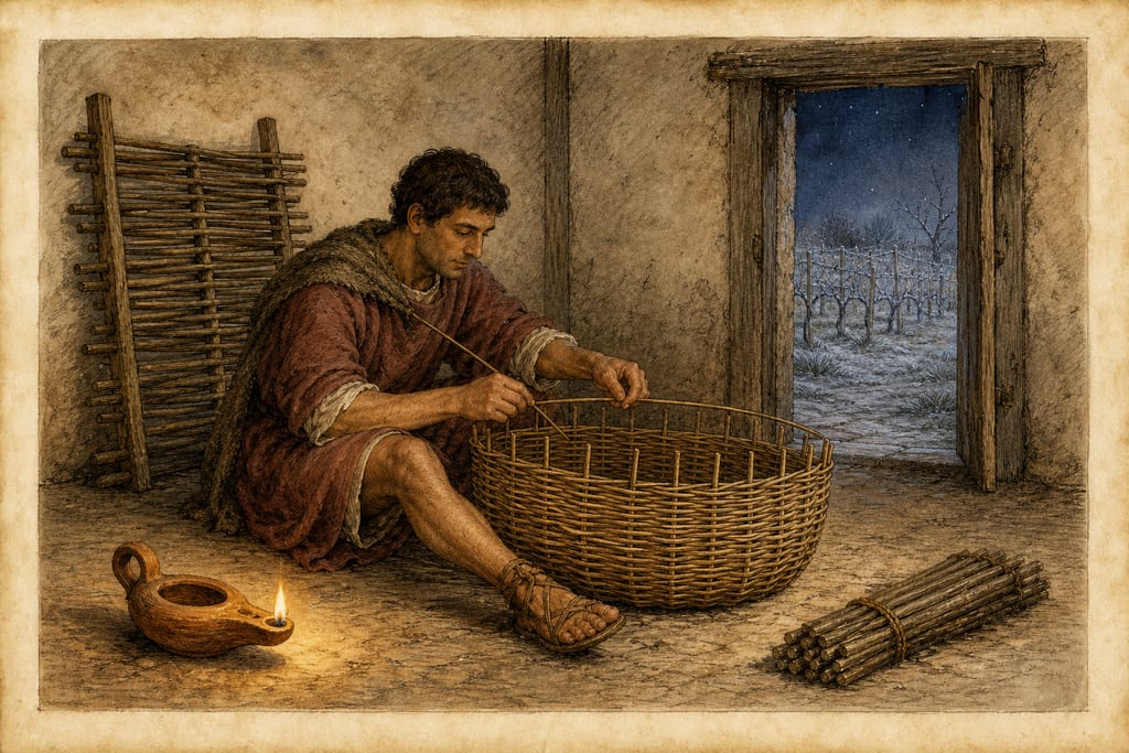 WORK TO BE DONE IN THE COUNTRY IN EACH MONTH RESPECTIVELY. Complete modern editorial illustration created specifically for this chapter.