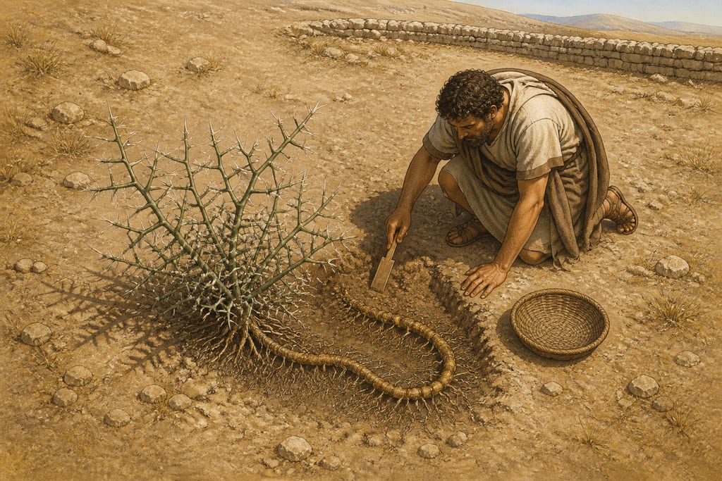 THE LEUCACANTHA, PHYLLOS, ISCHIAS, OR POLYGONATOS: FOUR REMEDIES. Complete modern editorial illustration created specifically for this chapter.