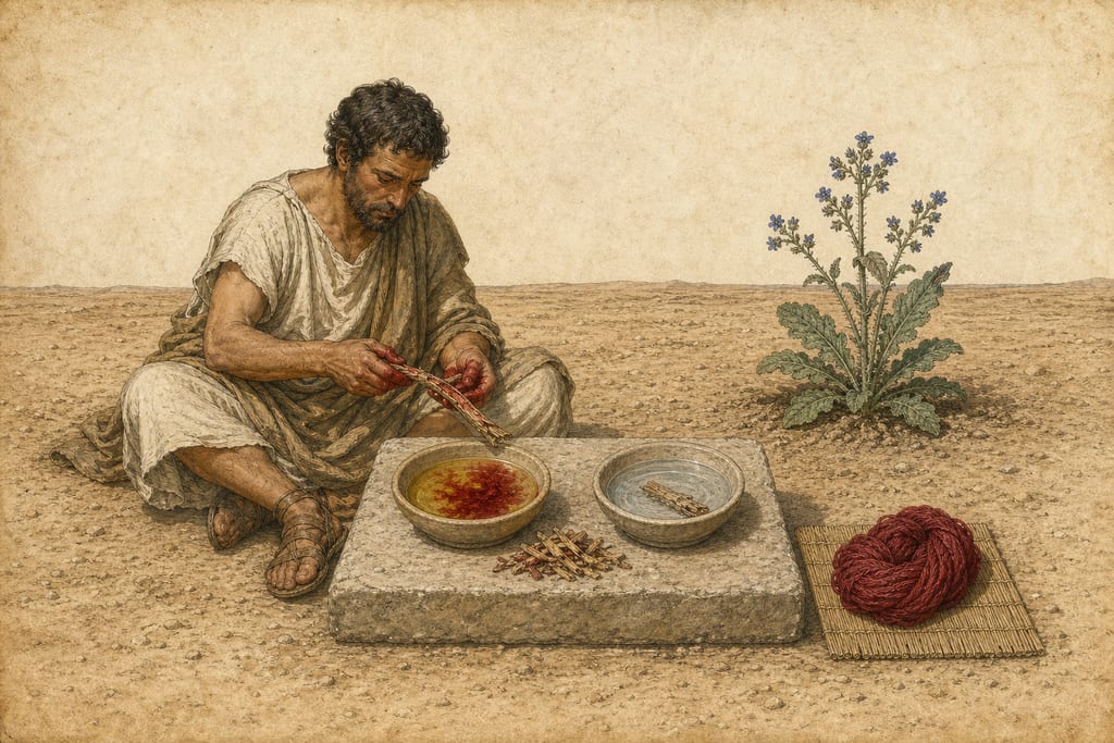 THE ANCHUSA: FOURTEEN REMEDIES. Complete modern editorial illustration created specifically for this chapter.
