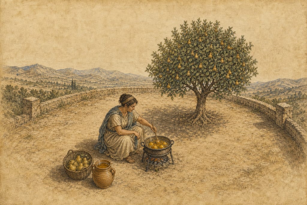 PEARS: TWELVE OBSERVATIONS UPON THEM. Complete modern editorial illustration created specifically for this chapter.