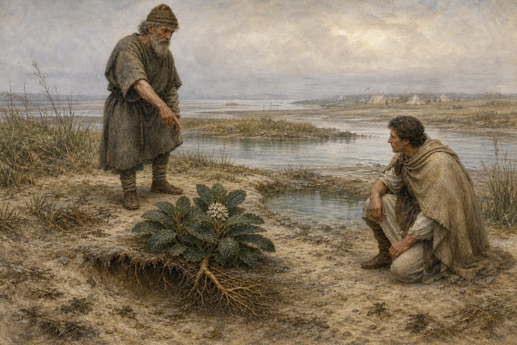 WHAT DISEASES ARE ATTENDED WITH THE GREATEST PAIN. NAMES OF PERSONS WHO HAVE DISCOVERED FAMOUS PLANTS. Complete modern editorial illustration created specifically for this chapter.