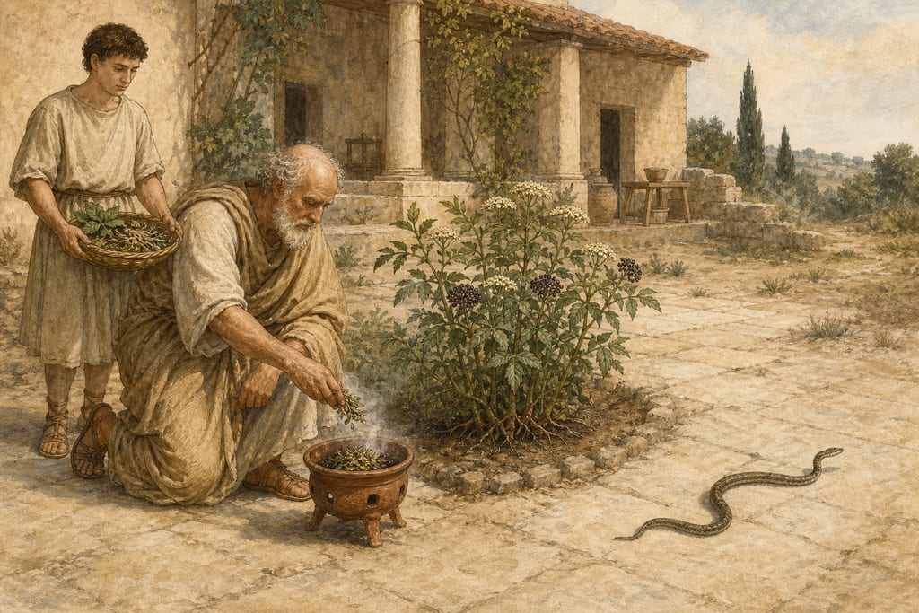 EBULUM; SIX REMEDIES. Complete modern editorial illustration created specifically for this chapter.
