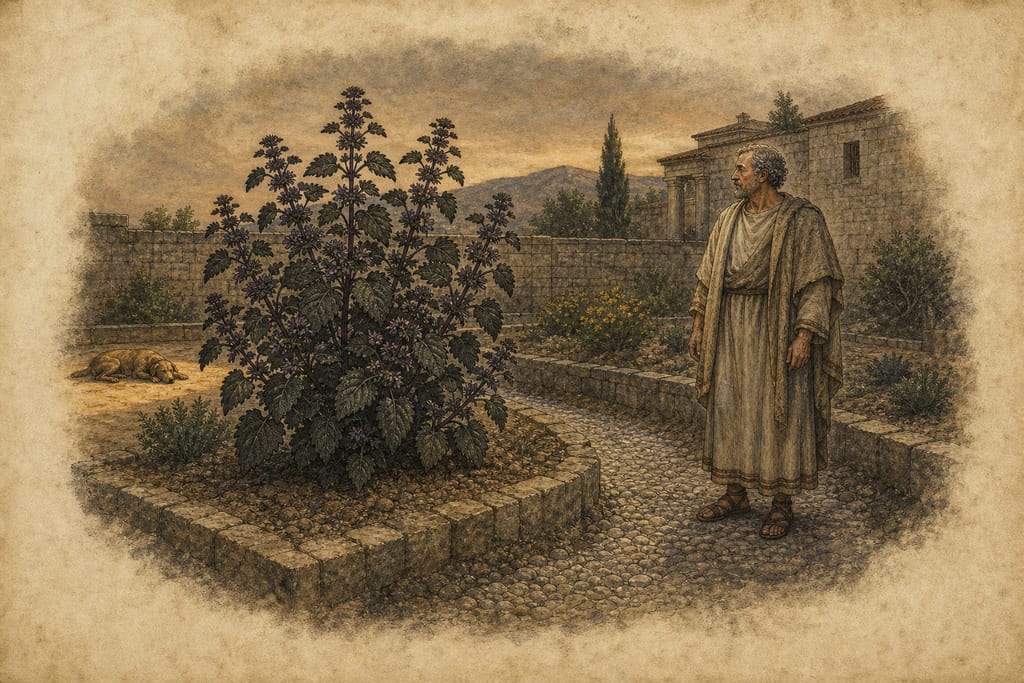 THE BALLOTES, MELAMPRASION, OR BLACK LEEK: THREE REMEDIES. Complete modern editorial illustration created specifically for this chapter.