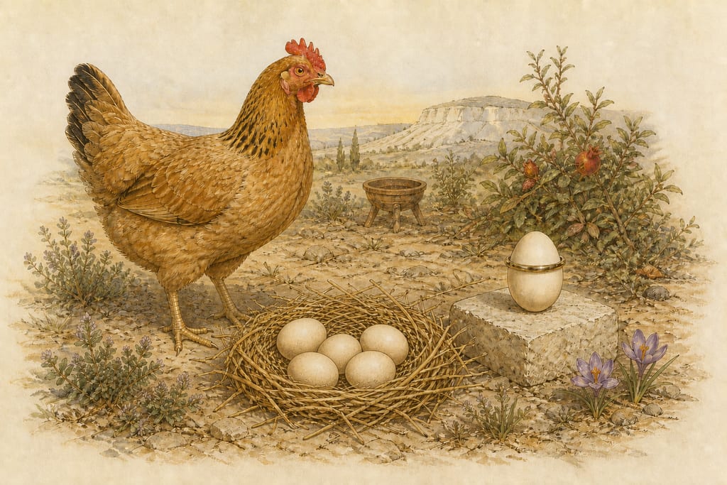 TWENTY-TWO REMEDIES DERIVED FROM EGGS. Complete modern editorial illustration created specifically for this chapter.