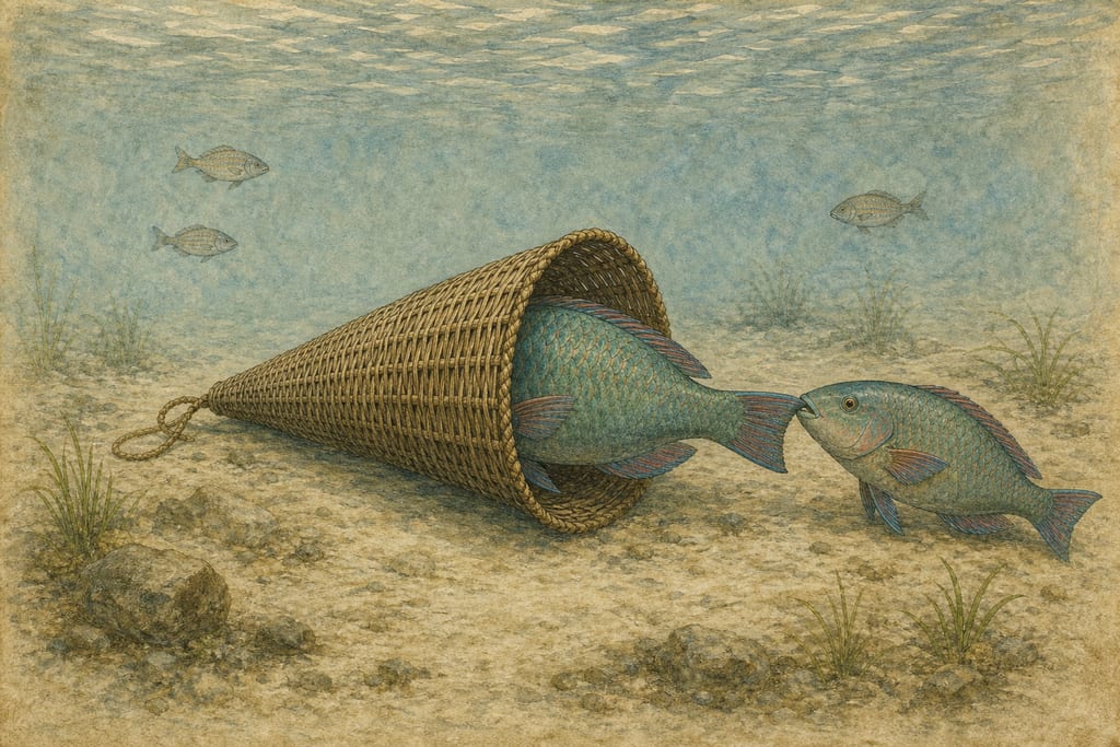 THE INSTINCTS OF FISHES. Complete modern editorial illustration created specifically for this chapter.