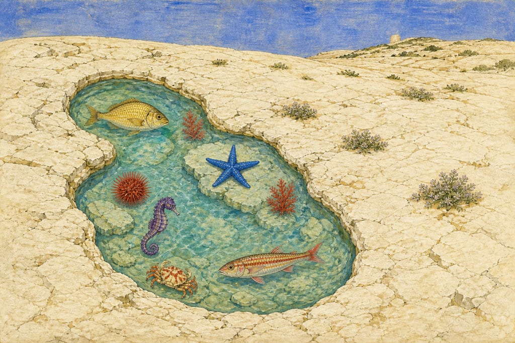 REMEDIES FOR POISONS, AND FOR NOXIOUS SPELLS. THE DORADE: FOUR REMEDIES. THE SEA-STAR: SEVEN REMEDIES. Complete modern editorial illustration created specifically for this chapter.