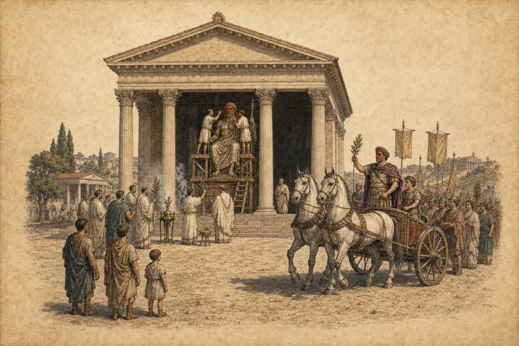 MINIUM: FOR WHAT RELIGIOUS PURPOSES IT WAS USED BY THE ANCIENTS. Complete modern editorial illustration created specifically for this chapter.