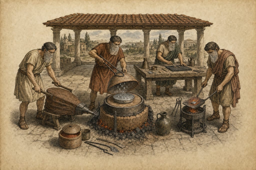 HYDRARGYROS. REMEDIES DERIVED FROM MINIUM. Complete modern editorial illustration created specifically for this chapter.