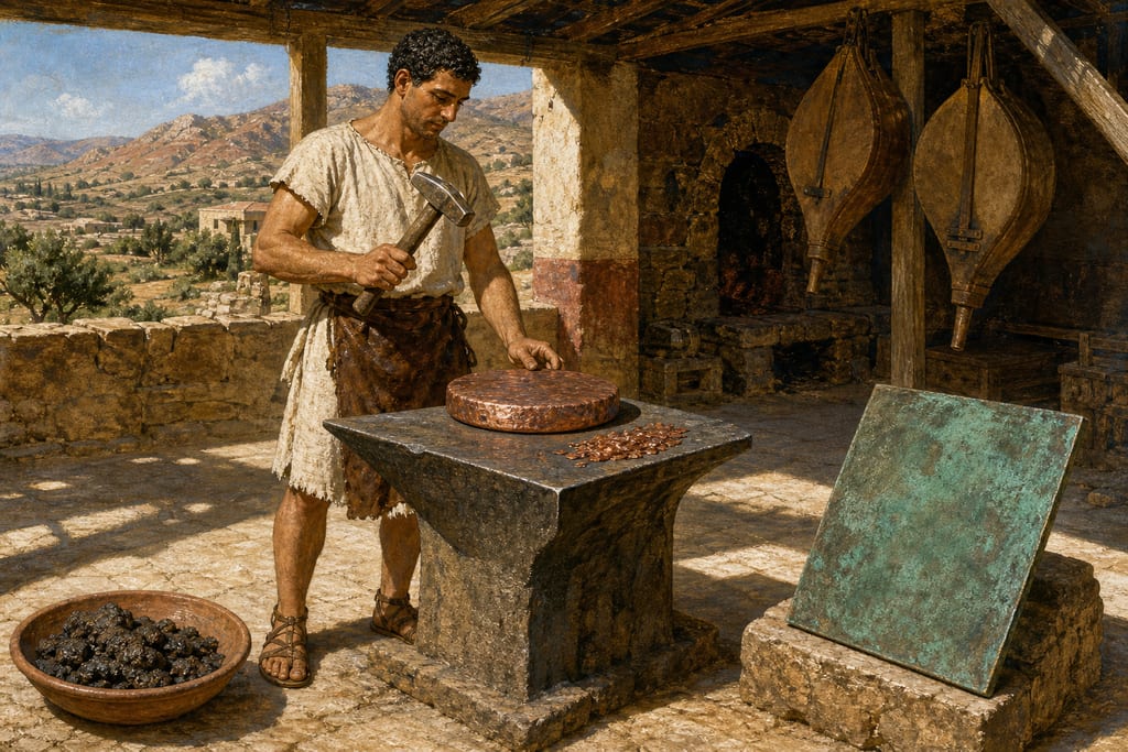THE SCORIA OF COPPER. Complete modern editorial illustration created specifically for this chapter.